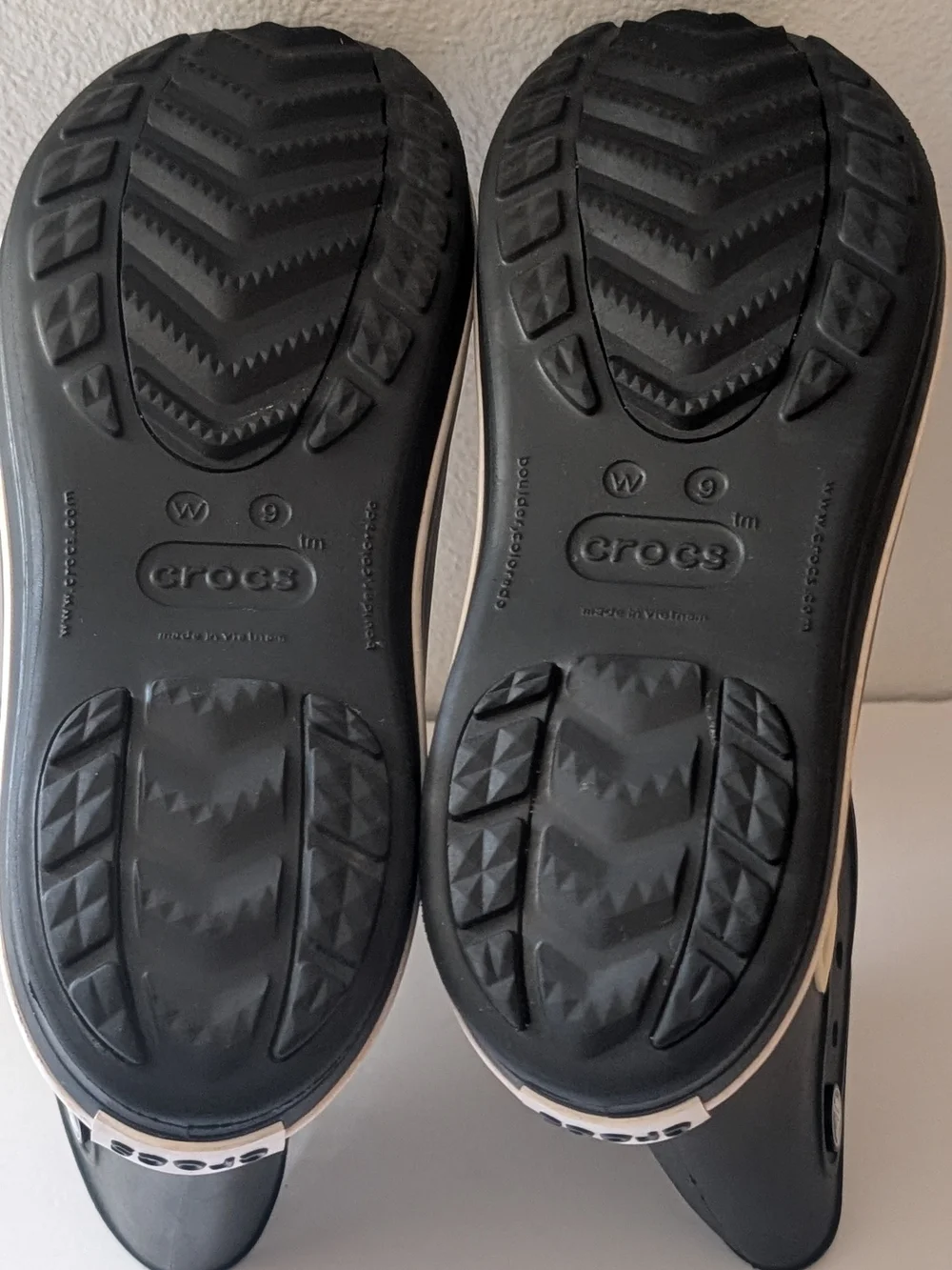 Women's Crocs Black Rain Boots with Side Handle